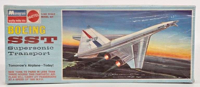 Mattel / Monogram Boeing SST Supersonic Transport 1/400 Scale Model Kit - Sealed Box