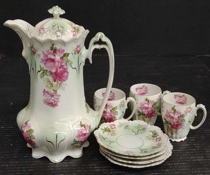 (Z) MZ Austria Porcelain Floral Tea Set Pieces - Kraft Auction Service, LLC