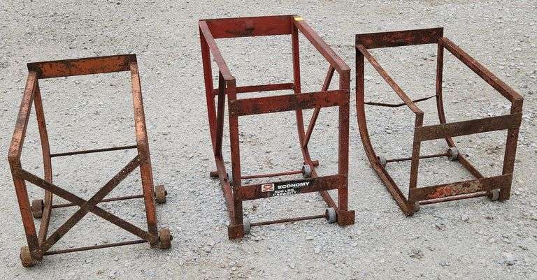 (Z) (3) Drum Dolly/ Stands