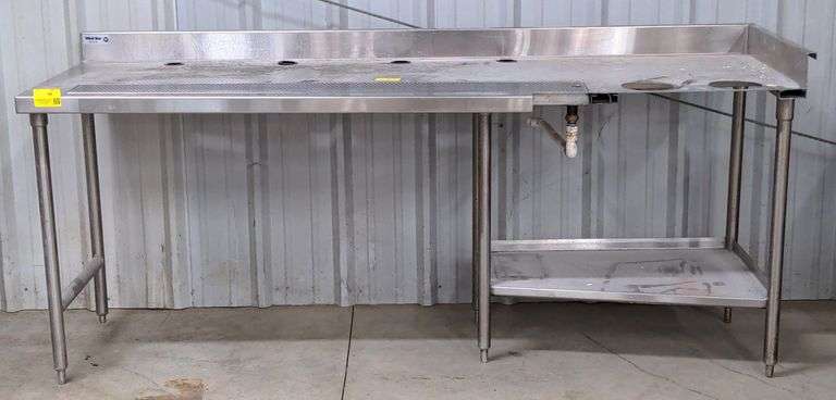 (D) West Star 90" Equipment Stand Table With Drain