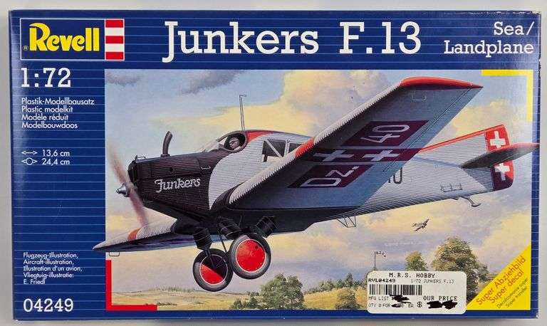 1/72 Scale Revell Junkers F.13 Sea / Landplane Model Kit - Sealed
