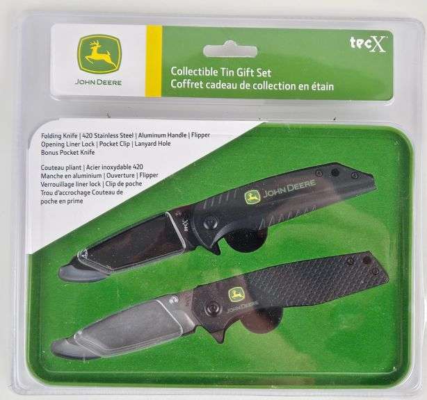 TecX John Deere Folding Knife Collectible Gift Set
