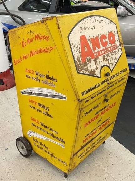 Vintage Anco Wiper Blades Service Station Island Cabinet