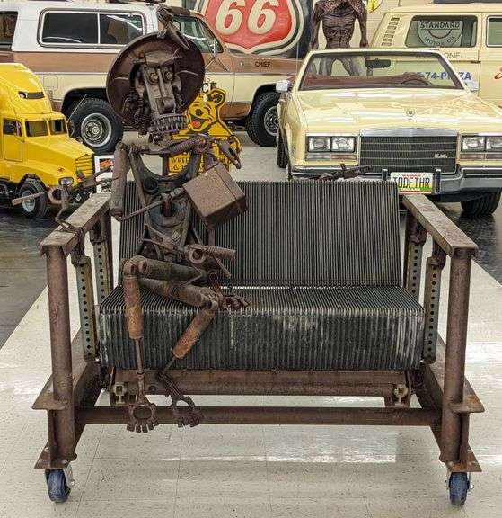 Home Alone 2 Pigeon Lady Industrial Art Sculpture Bench