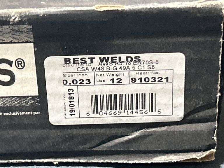 (ZZ) Best Welds Steel MIG Welding Wire Kraft Auction Service, LLC