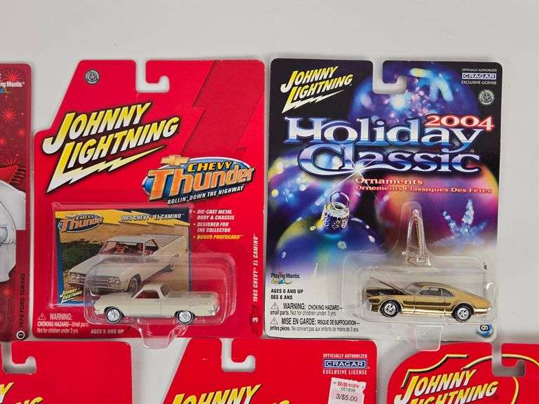 (10) Johnny Lightning Die-Cast Cars In Blister Packages
