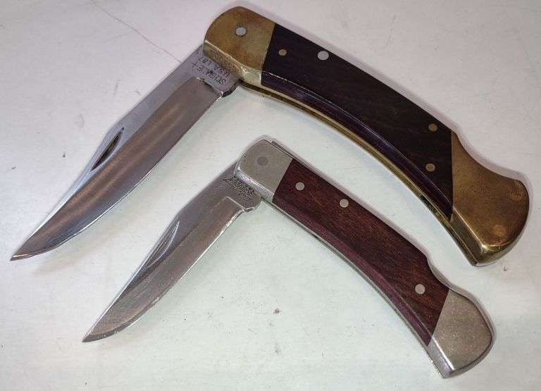 (CC) Vtg. Schrade+ Folding Lock Back Knives
