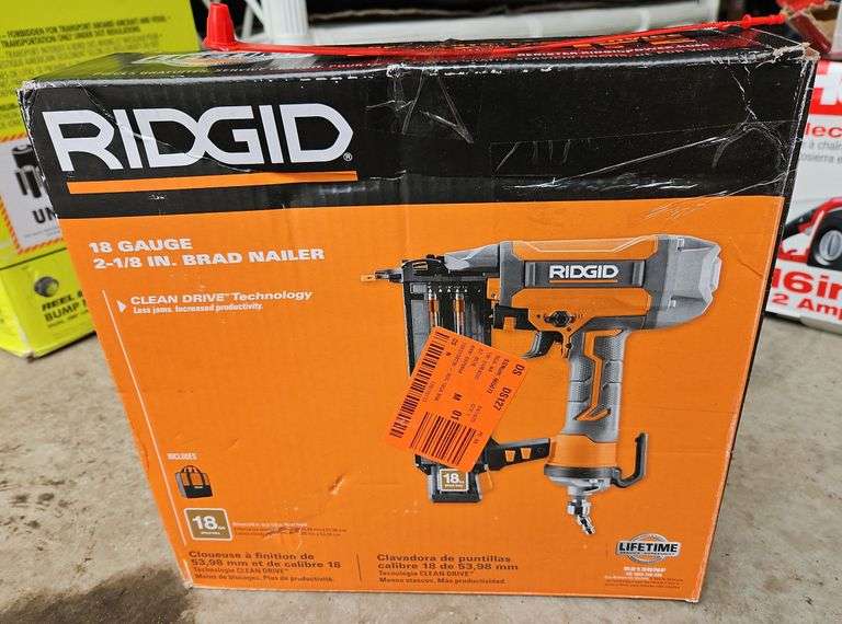 (CC) Ridgid 18 Gauge 2 1/8" Brad Nailer. Pt#R213BNF.