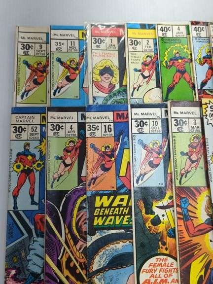 (D) Marvel Captain Marvel And Ms. Marvel Comic Books