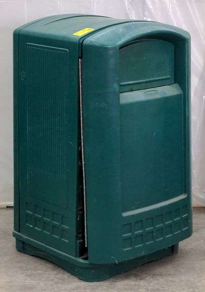 (F) Rubbermaid Double Sided Enclosed Garbage Can