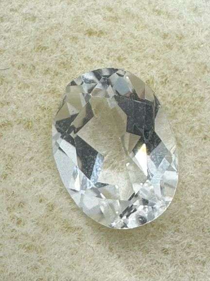 Clear Topaz Oval Cut Stone, 8.13mm x 6.06mm