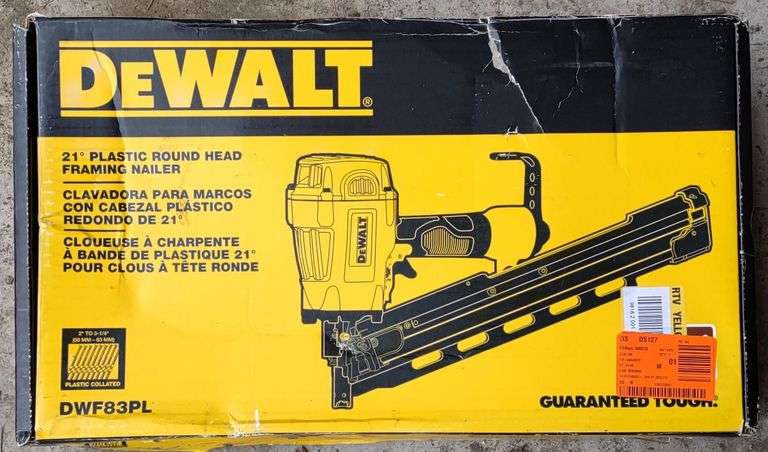 (CC) DeWalt 21 Degree Plastic Round Head Framing Nailer
