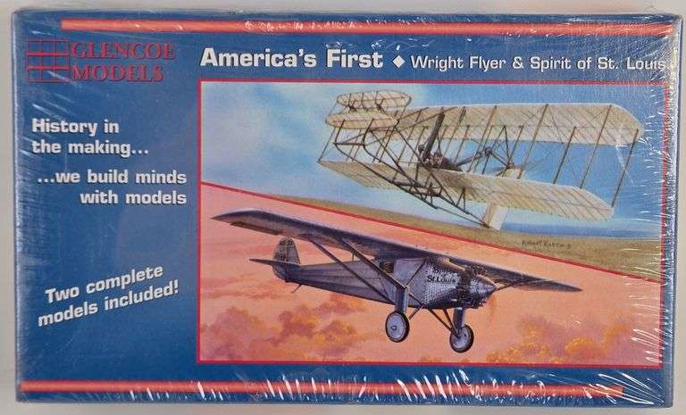 Glencoe Models America's First Wright Flyer & Spirit of St. Louis Model Kit - Sealed