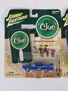 (3) Johnny Lightning "Clue" Die-Cast Cars In Blister Packages