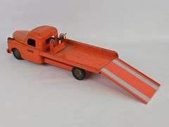 Vintage Structo Flatbed Equipment Hauler Truck w/ Ramp