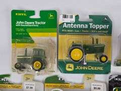 (6) 1/64 Scale Ertl John Deere Tractors In Blister Packages