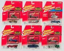(6) Johnny Lightning Topper Series Die-Cast Cars In Blister Packages