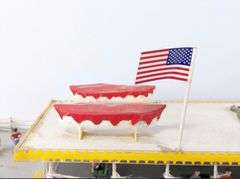 (AU) Large Hand-Crafted Creole Queen River Boat Model