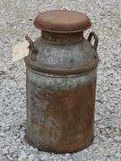 (AA) Antique E M P Co CHGO Milk Pale/Can, 24" Tall