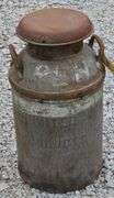 (AA) Antique E M P Co CHGO Milk Pale/Can, 24" Tall