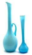 Studio Art Cased Glass Pitchers, Blue Genie Bottles