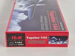 1/144 Scale ICM Tupolev-144 Soviet Supersonic Passenger Aircraft Model Kit - Sealed