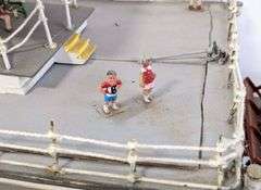 (AU) Large Hand-Crafted Creole Queen River Boat Model