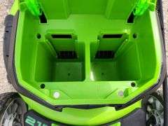 (S) Greenworks 21” Self-Propelled Walk-Behind Lawn Mower With Grass Bag