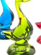 (5) MCM Viking Glass Epic Ducks