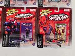 (8) Johnny Lightning Spider-Man Die-Cast Cars In Blister Packages