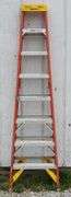 (K) Werner Fiber Glass And Aluminum 8' Folding Ladder