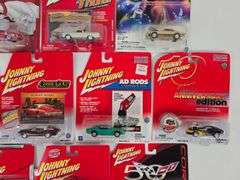 (10) Johnny Lightning Die-Cast Cars In Blister Packages