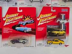 (10) Johnny Lightning Die-Cast Cars In Blister Packages