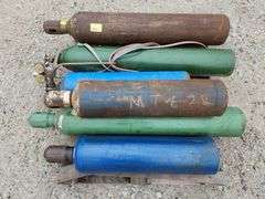 (AC) (3) Oxygen Tanks, (3) Acetylene Tanks