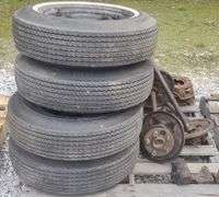 (G) Dean Polaris 78 Tires w/ Rim & Front Axle/Breaking System Components