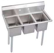 (ZZ) Elkay Stainless 3 Basin Standing Sink