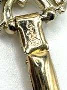 (2) Vtg Toshiba Turbine Blade Silver GF Tie Clips