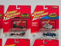 (6) Johnny Lightning Topper Series Die-Cast Cars In Blister Packages