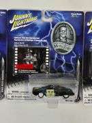 (3) Johnny Lightning Dracula & Frankenstein Die-Cast Cars In Blister Packages