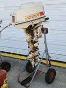 (G) Johnson 10 Sea Horse Out Board Boat Motor, (3) Trolling Motors And More