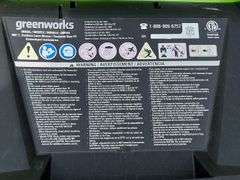 (S) Greenworks 21” Self-Propelled Walk-Behind Lawn Mower With Grass Bag
