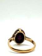 10K Yellow Gold Purple Star Ruby Ring, Size 6