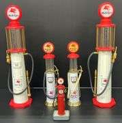 Diecast Vintage Mobilgas Gas Pump Replica Coin Banks And Mobilgas Vintage Gas Pump Replicas.