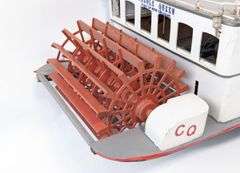 (AU) Large Hand-Crafted Creole Queen River Boat Model