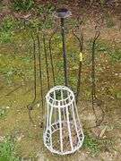 (J) Two Terracotta Strawberry Planters, Two Planter Stands (39" Tall Each) And More