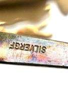 (2) Vtg Toshiba Turbine Blade Silver GF Tie Clips
