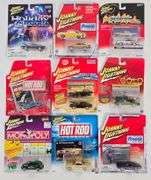 (9) Johnny Lightning Die-Cast Cars In Blister Packages