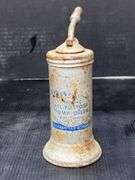 Vintage Mobil Products, Pump Oiler, Neatsfoot Compound, And White Owl Cigar Tin.