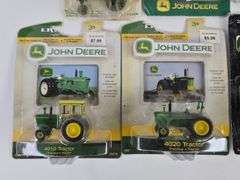 (6) 1/64 Scale Ertl John Deere Tractors In Blister Packages