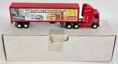1/58 Scale Die-Cast McDonald's 45th Anniversary Cabover Semi Truck & Trailer